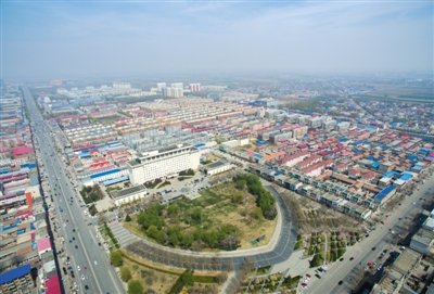 2017年4月2日,河北雄县航拍图。新京报记者 李强 摄