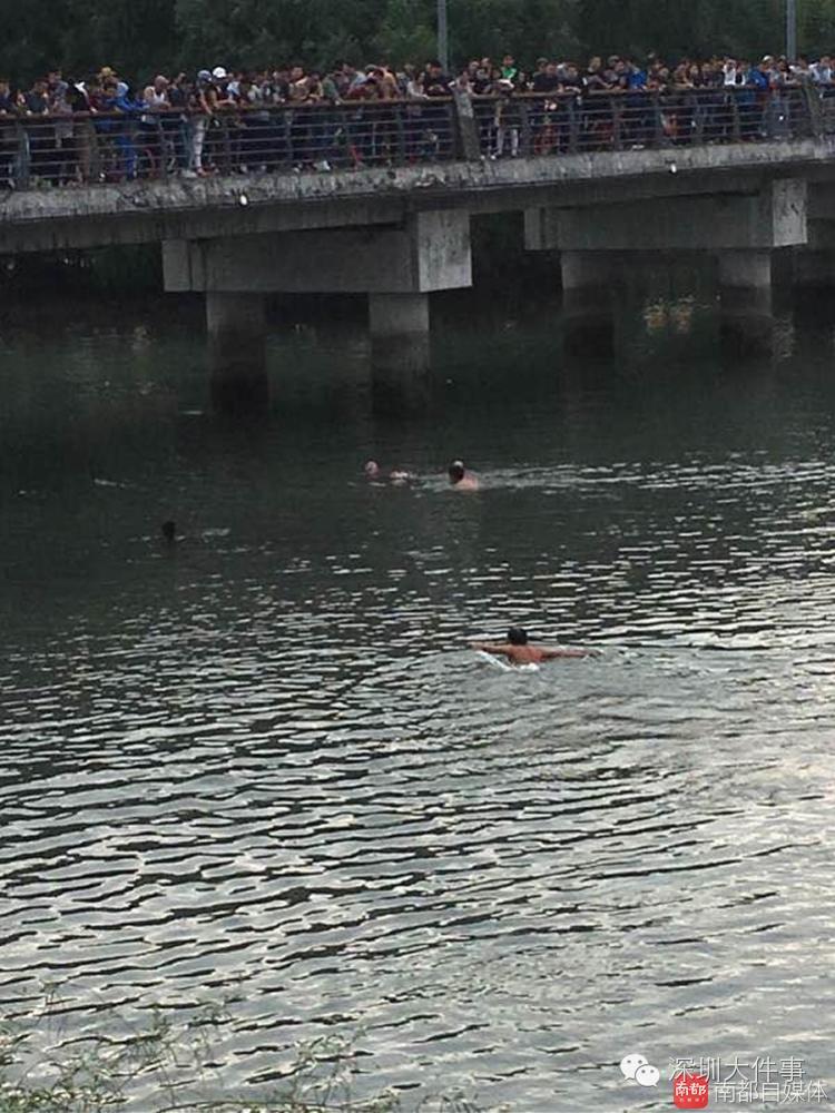 深圳一公园女子突然落水，5男脱衣接连跳下救人