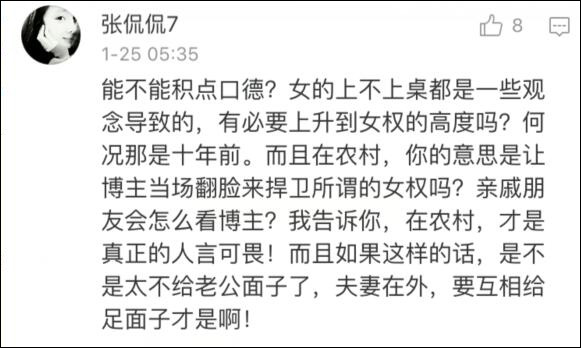 女星忆农村过年,“女人不能上桌”引争议 (组图)