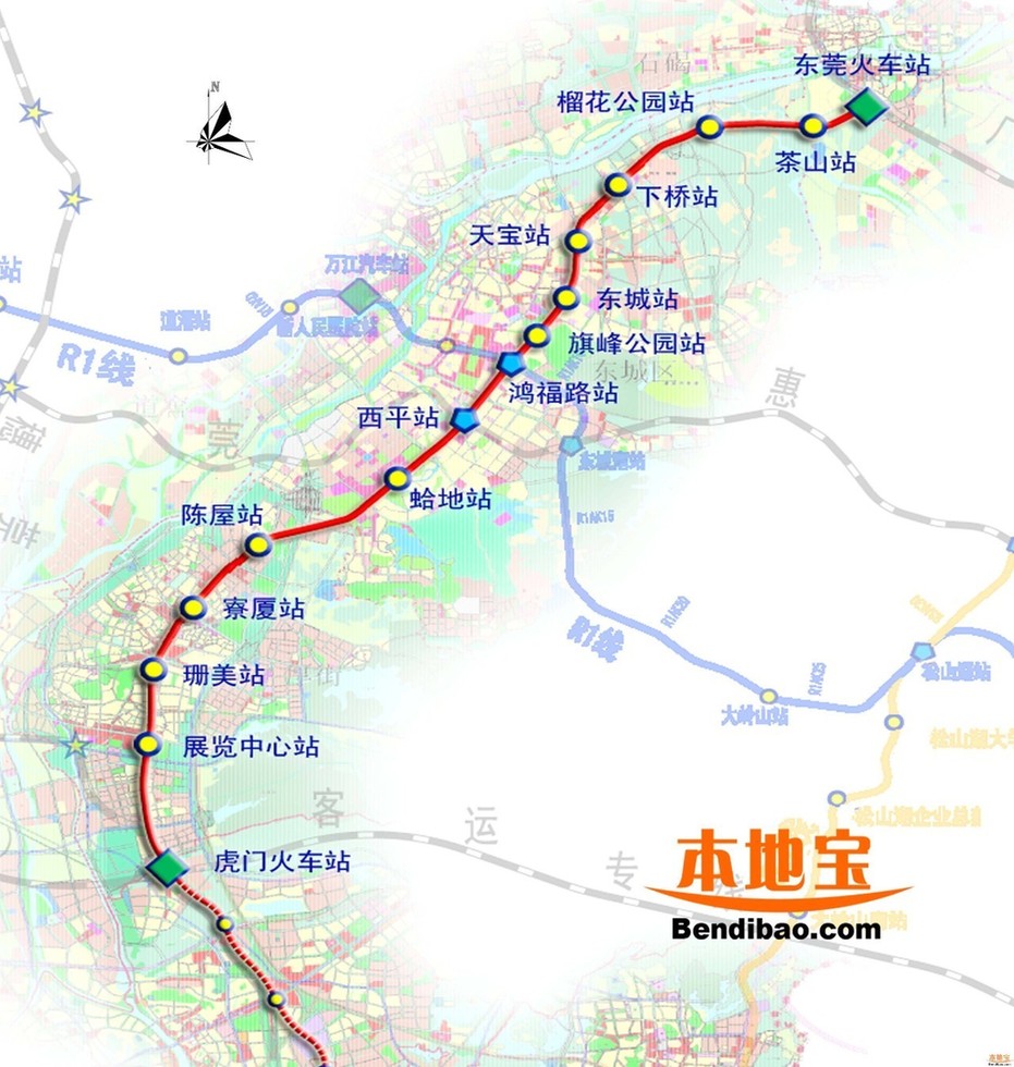 正文  该项目线路走向起于广州北站,经天贵路,花山,机场t1站,新塘等共