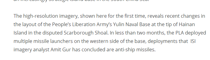 乌龙？美媒报道中国在海南岛部署导弹竟扯上黄岩岛