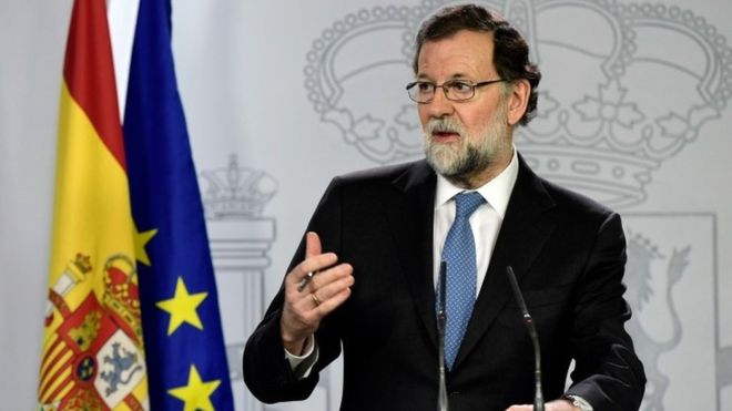 西班牙首相宣布解除加泰政府主席职务