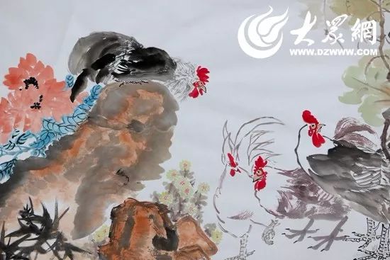 厉害了莒县有位画家画了100只鸡