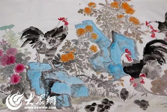 厉害了莒县有位画家画了100只鸡
