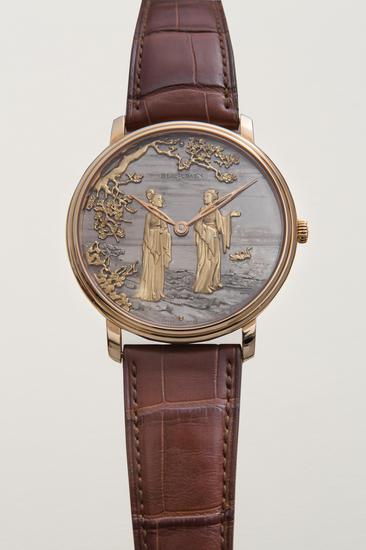 展览上的超凡工艺腕表：宝珀Villeret经典系列大马士革镶金工艺腕表