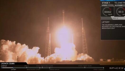 SpaceX发射神秘卫星没进预定轨道 可能已失败