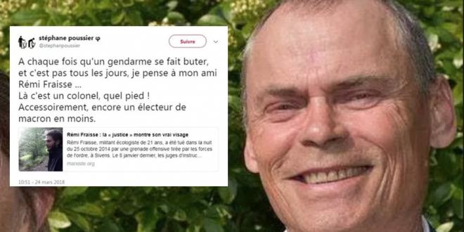 法国警察舍身换人质殉职 有人网上称“死得好”被捕