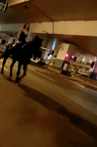 女子深夜上海市中心骑马，处罚结果来了！