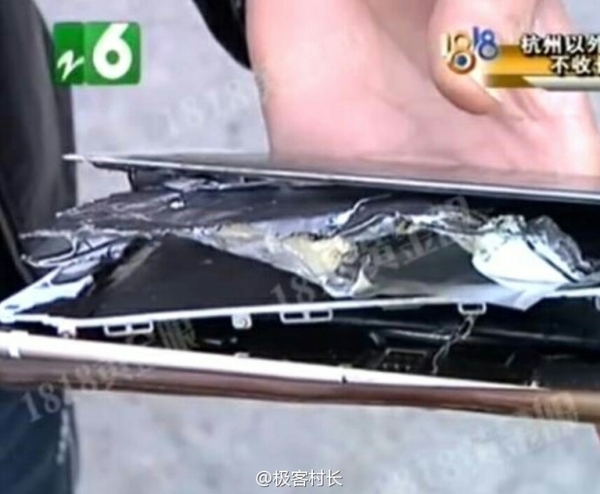 杭州一男子iPhone 6s自燃：烧穿了衣服
