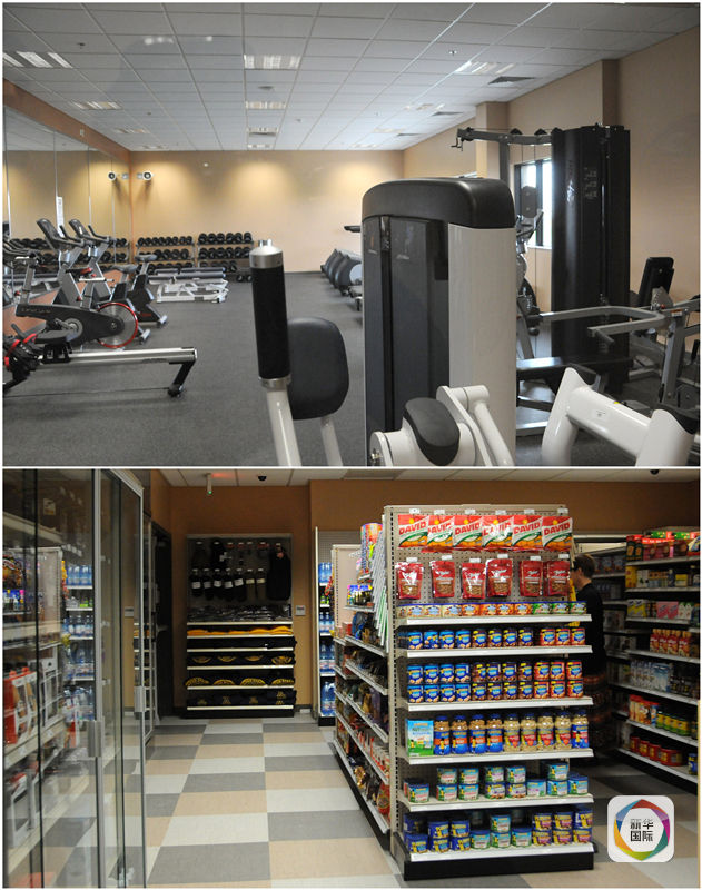 宿舍楼里的健身房和宿舍