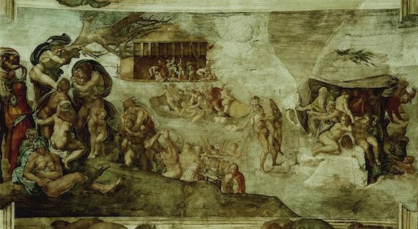 米开朗基罗的《大洪水》这给维护宗教地位和阐释《圣经》的学者带来