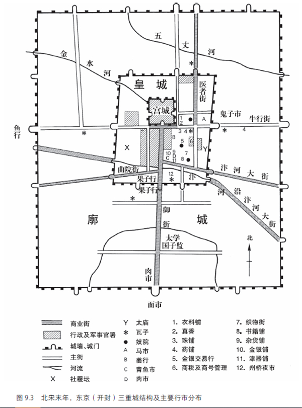 北宋开封城地图图片