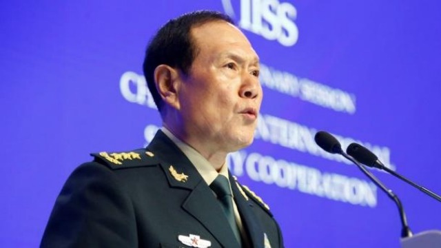 国防部长:若有人敢分裂台湾 中国军队不惜一战
