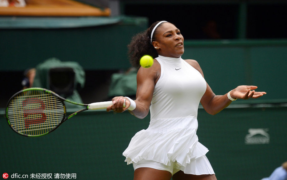 北京时间2016年6月29日,英国伦敦,2016温网女单首轮,小威廉姆斯2-0萨