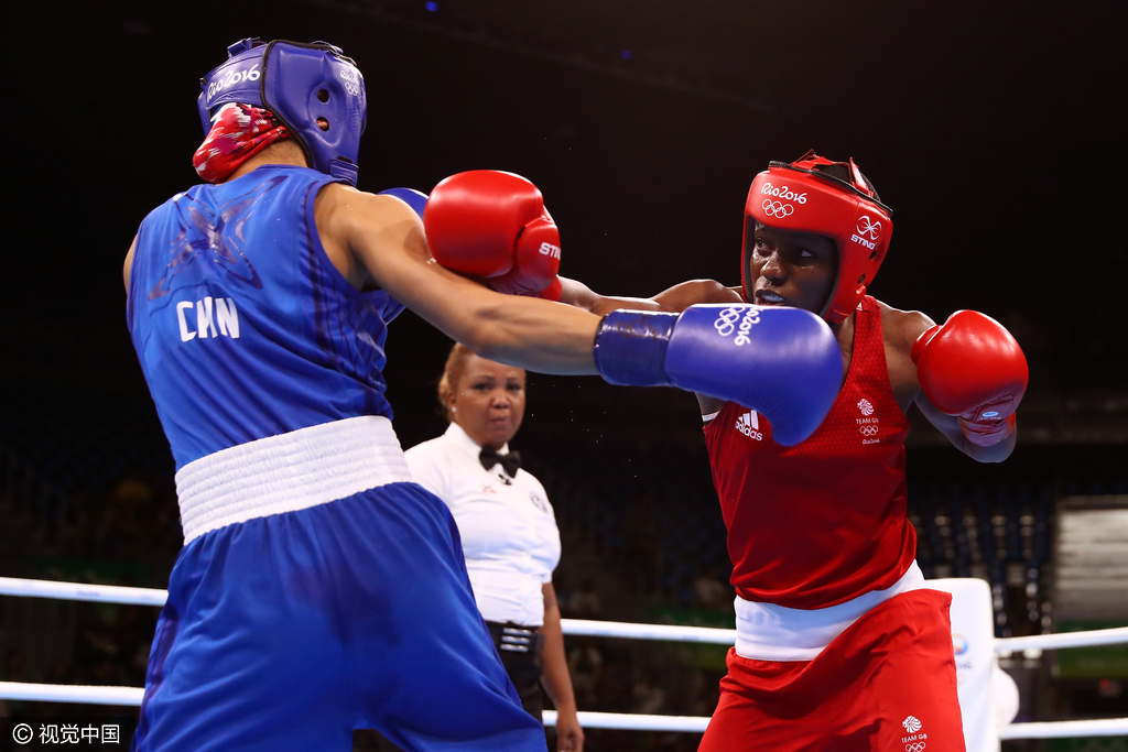 拳击-任灿灿复仇亚当斯失败 获得铜牌