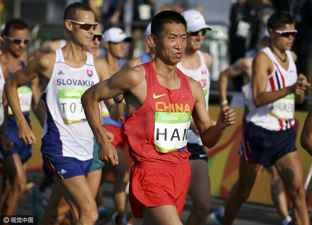 50公里竞走中国三将无缘奖牌于伟第5
