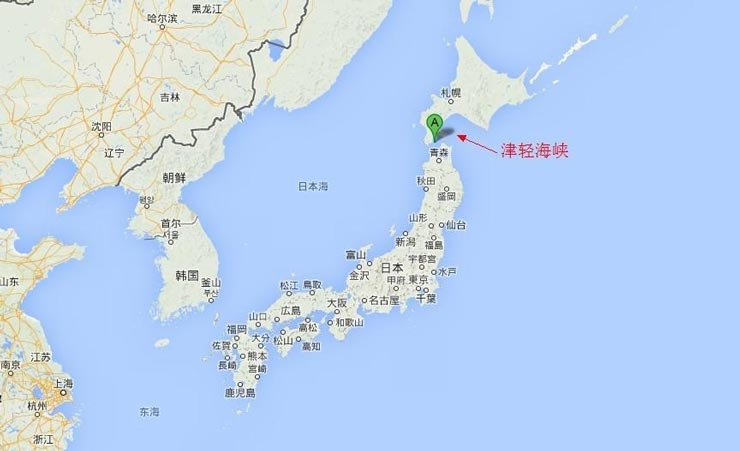 日本的海峡地图图片