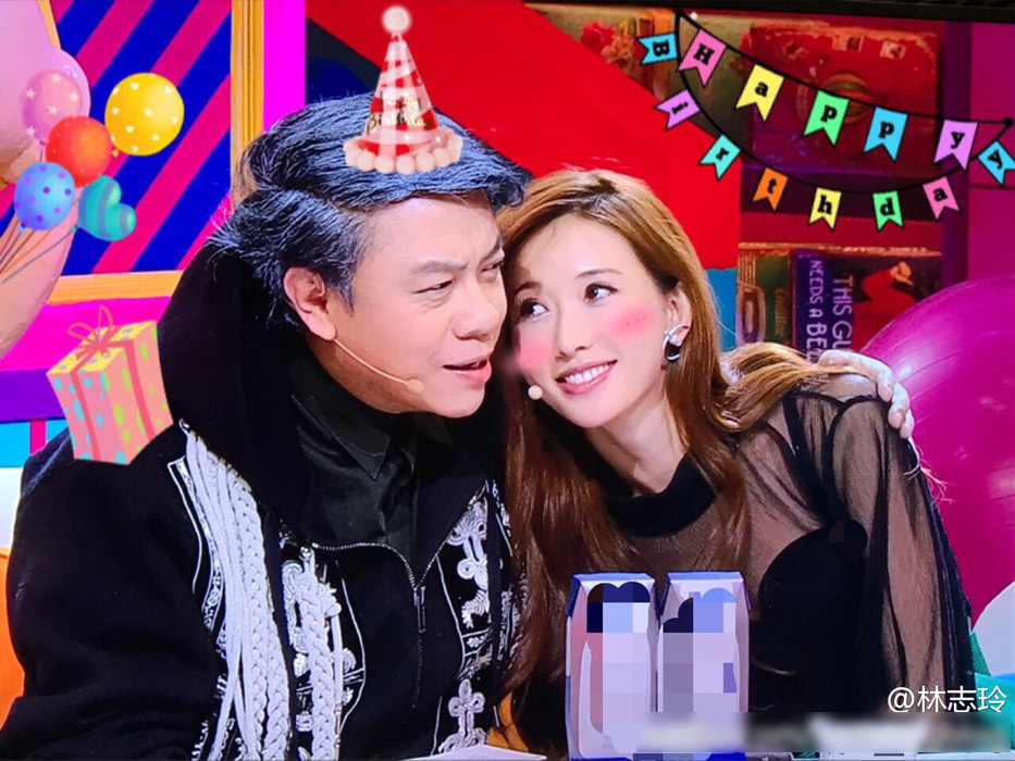 蔡康永55岁生日获林志玲亲手戴皇冠 何炅献热吻