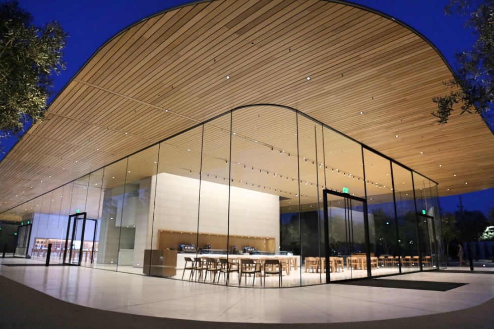 独家夜游applepark暗幕萤火之森般的建筑之美