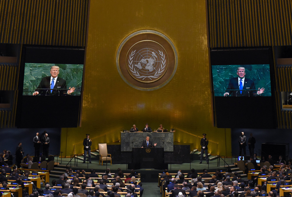 特朗普在联合国大会上发言