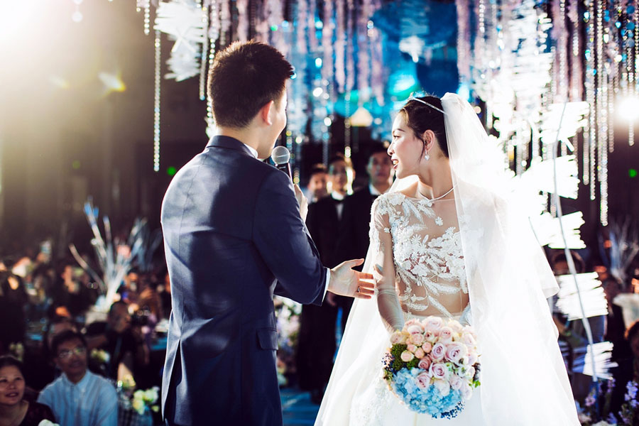 吴敏霞夫妇婚礼现场曝光 郭晶晶霍启刚傅园慧出席