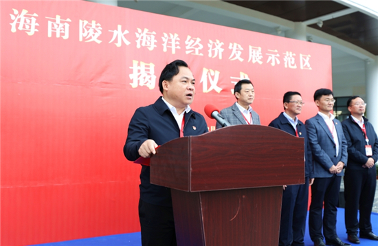 陵水县政府县长李锋作致辞