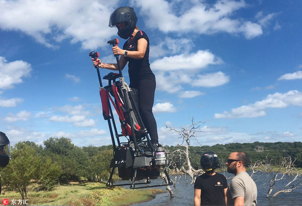 法国色盲患者把水上摩托改成飞天平衡车