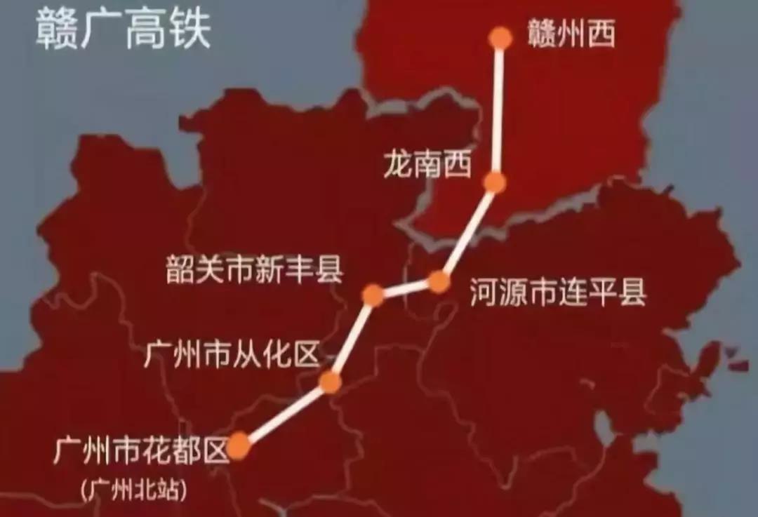 赣广高铁规划线路图