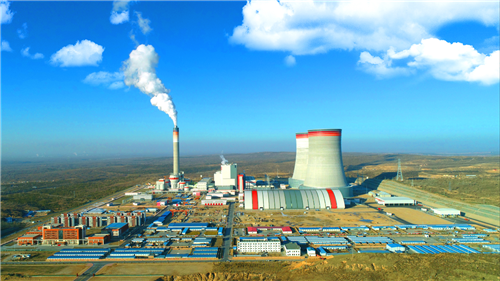 在榆林市横山区榆横二期规划矿区内,一座新建电厂正坐落于此