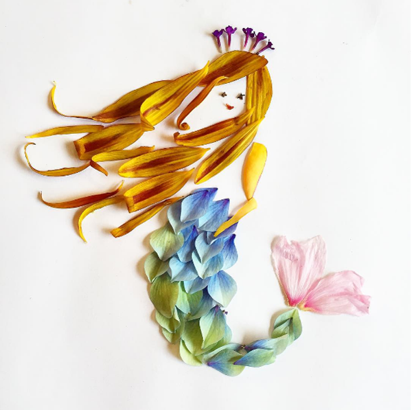 植物还能这么玩 一组清新的落花拼图宁静治愈