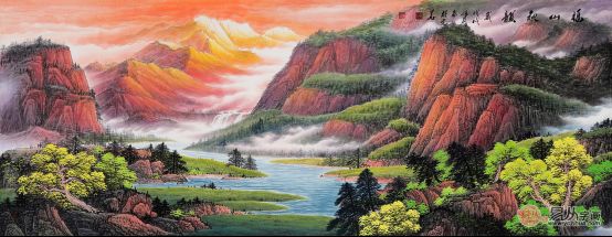 客厅装饰画挂什么好 张利山水画装饰收藏两相宜_安徽频道_凤凰网