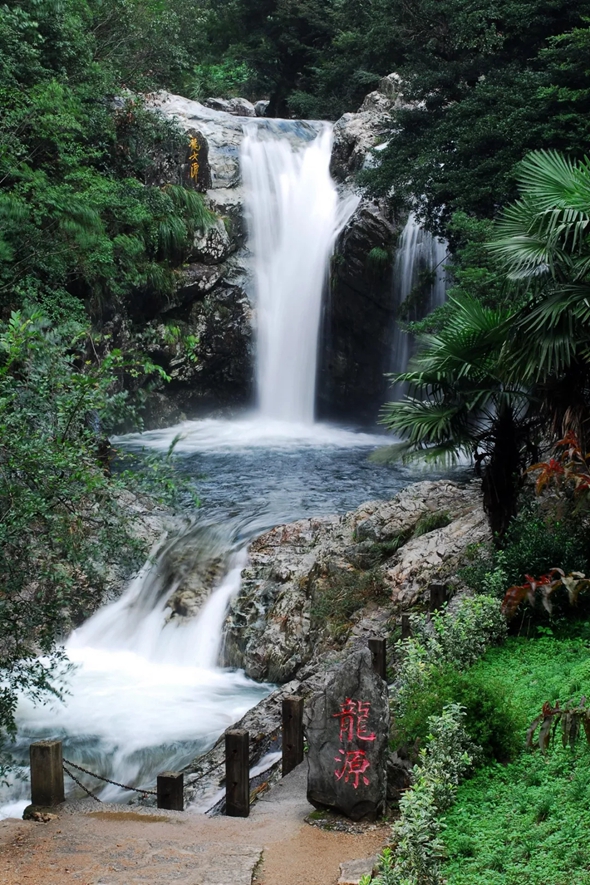 驻足于九龙瀑前,映入眼帘的是雄壮的瀑布水,而印在心里的则是一个"奇"